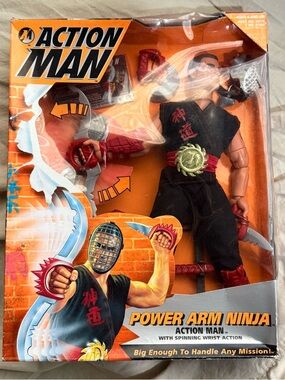 Vintage 1996 Action Man Power Arm Ninja Kenner Hasbro NIB Rare